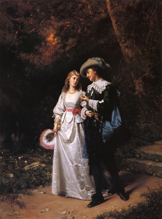 Courtship by Henry Mosler